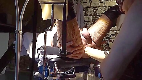 Sexy chick with a dildo fucks her pussy